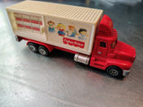 Vintage Hot Wheels Haulers red white Fisher-Price box truck side