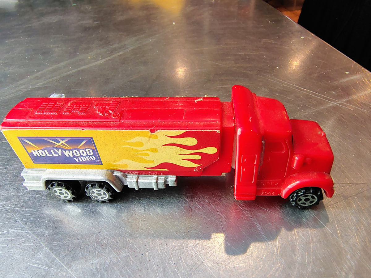 Hot Wheels Hollywood Video red promotional semi box truck flames