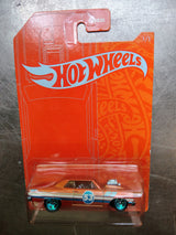 Actual included collectible 1: Hot Wheels orange-background collector-card muscle car with race number 53.