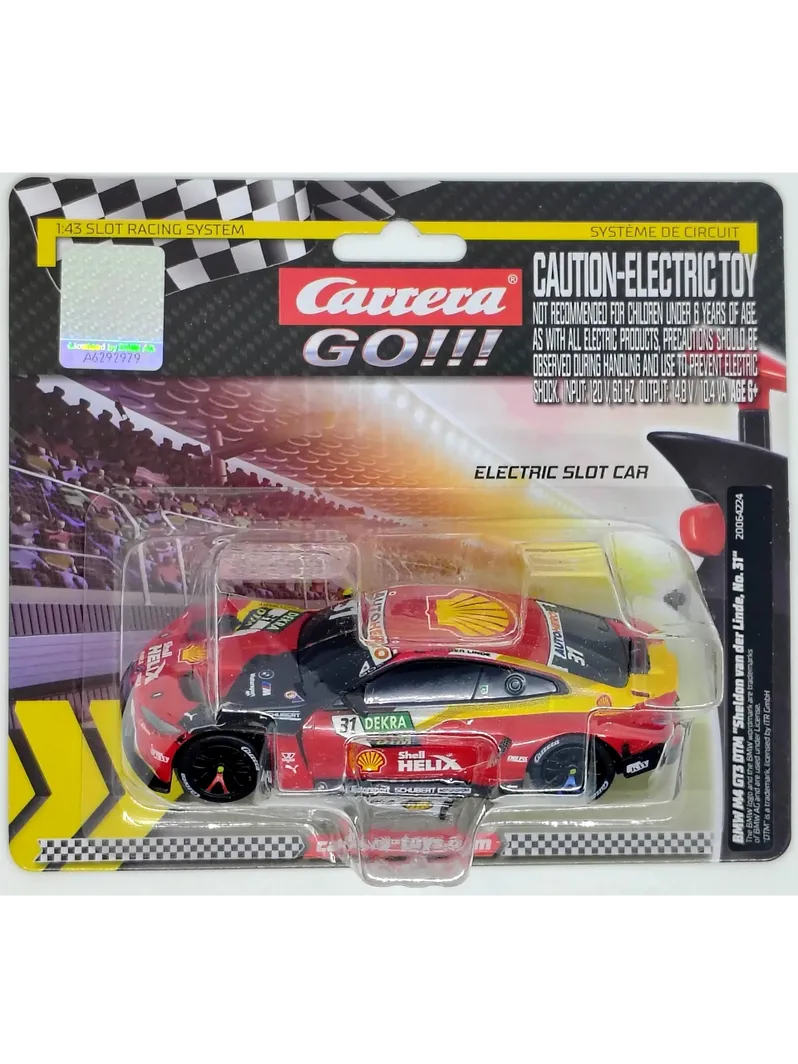 Carrera 64224 BMW M4 GT3 DTM "Sheldon van der Linde, No.31", GO!!! 1/43