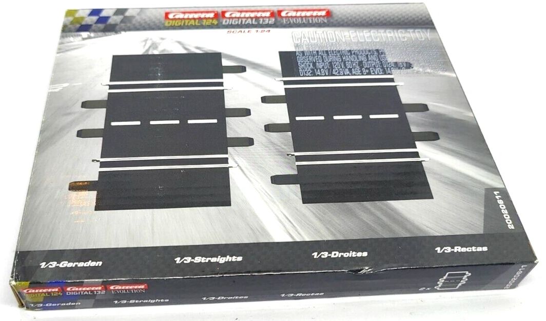 Carrera 20611 1/3 straights New box of 2