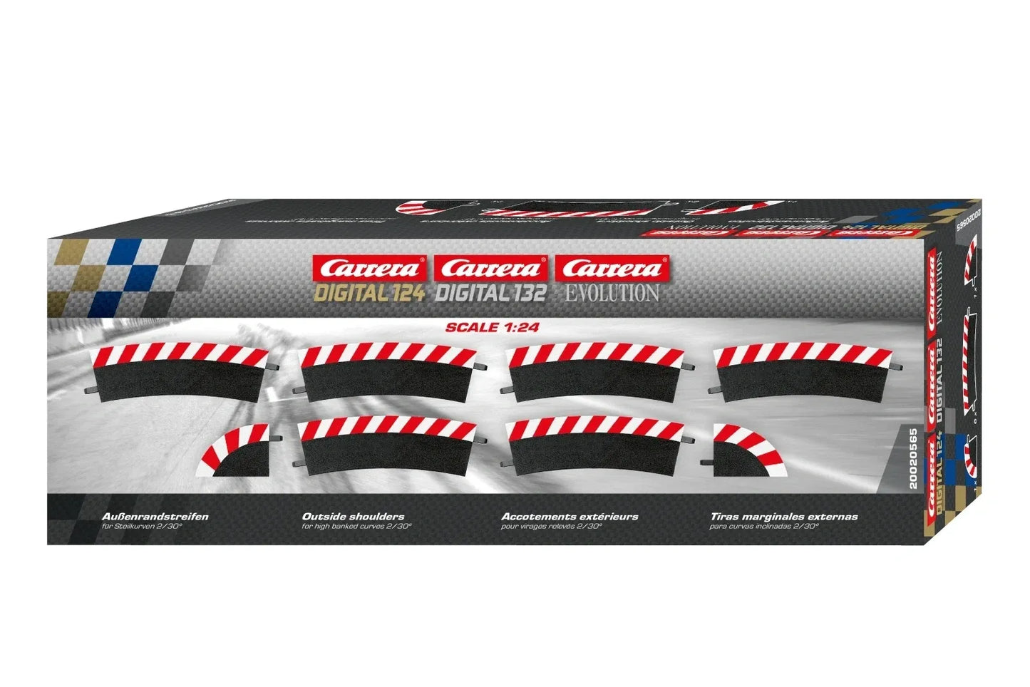 Carrera 20565 Outside Shoulders for High Banked Curve 2/30° - Digital 124/132 & Analog