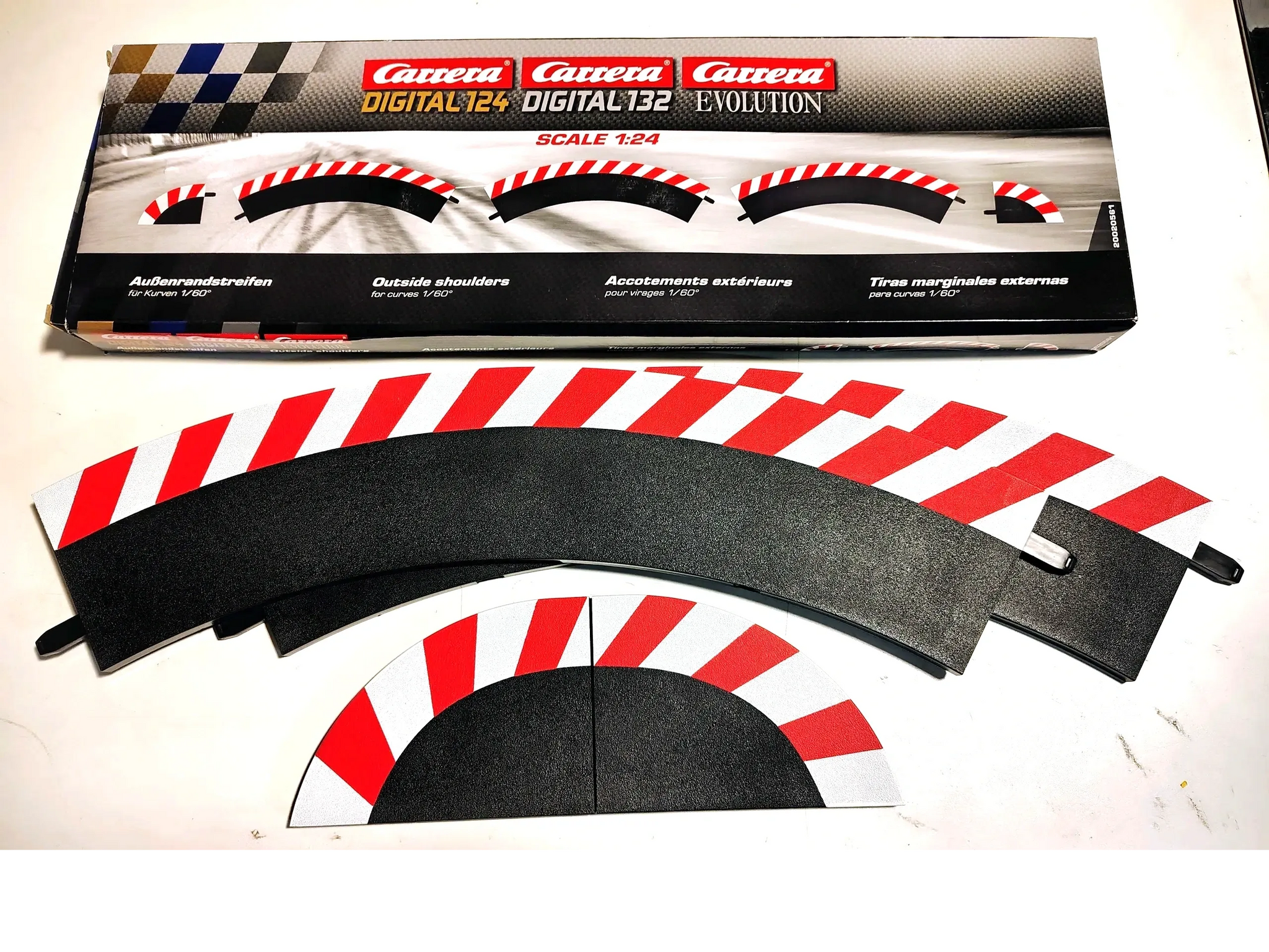 Carrera 20561 Outside Shoulders for Curve 1/60° - TWO pieces only
