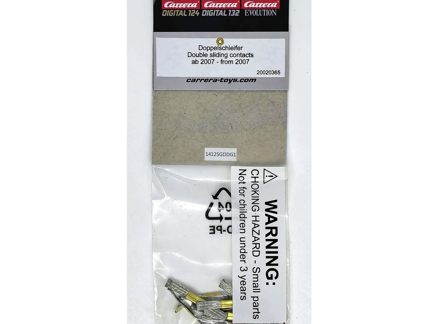 Carrera 20365 Braid - Double sliding contacts Fits all from 2007