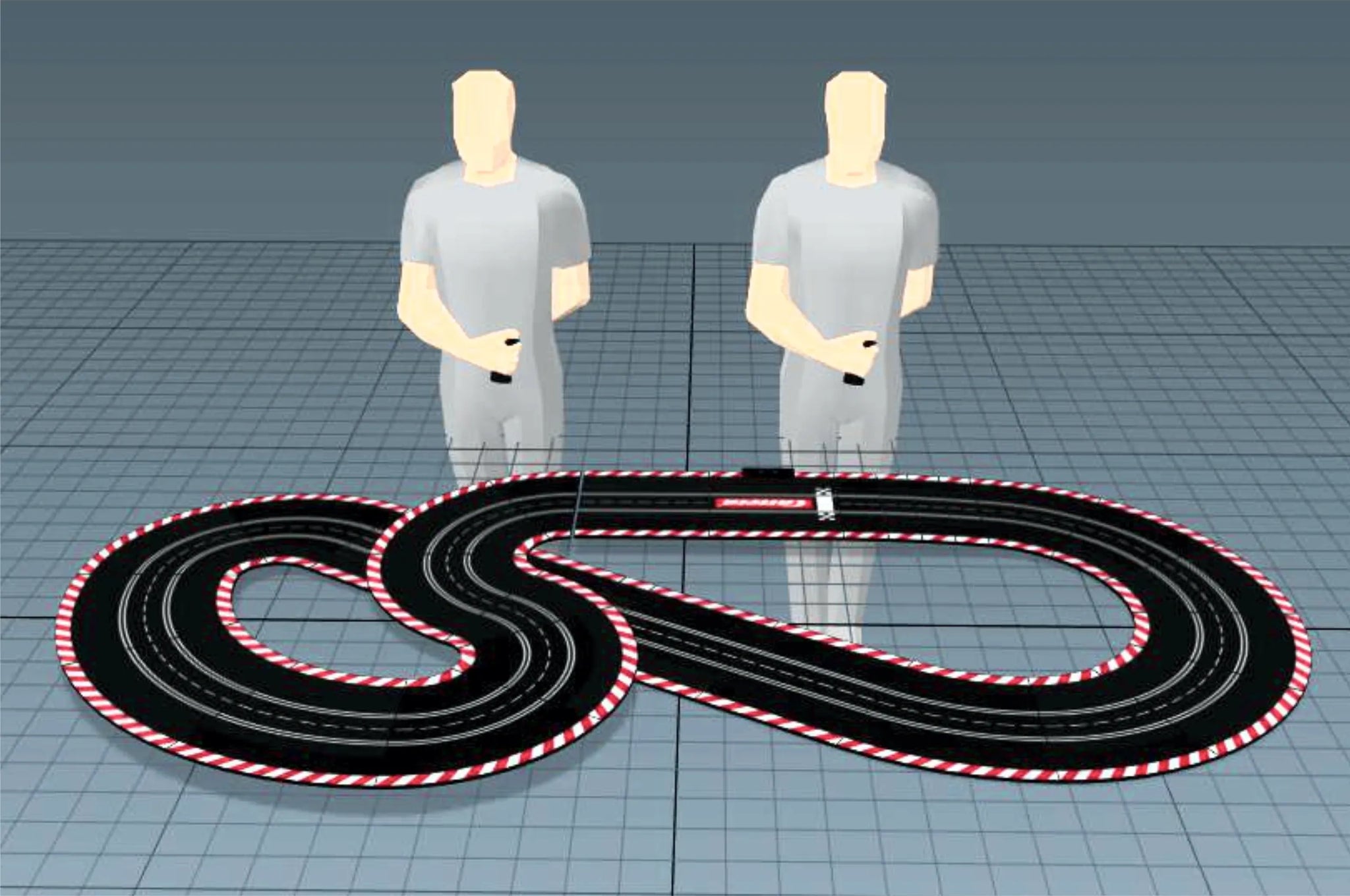 Cactus Analog Raceway a Super 1/32 or 1/24 slot car track for 5' x 10 table