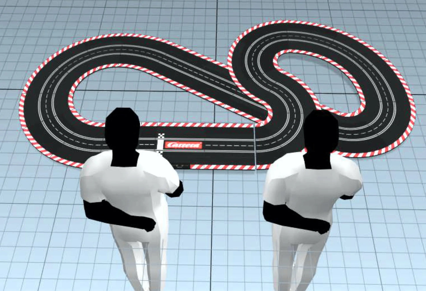 Cactus Analog Raceway a Super 1/32 or 1/24 slot car track for 5' x 10 table