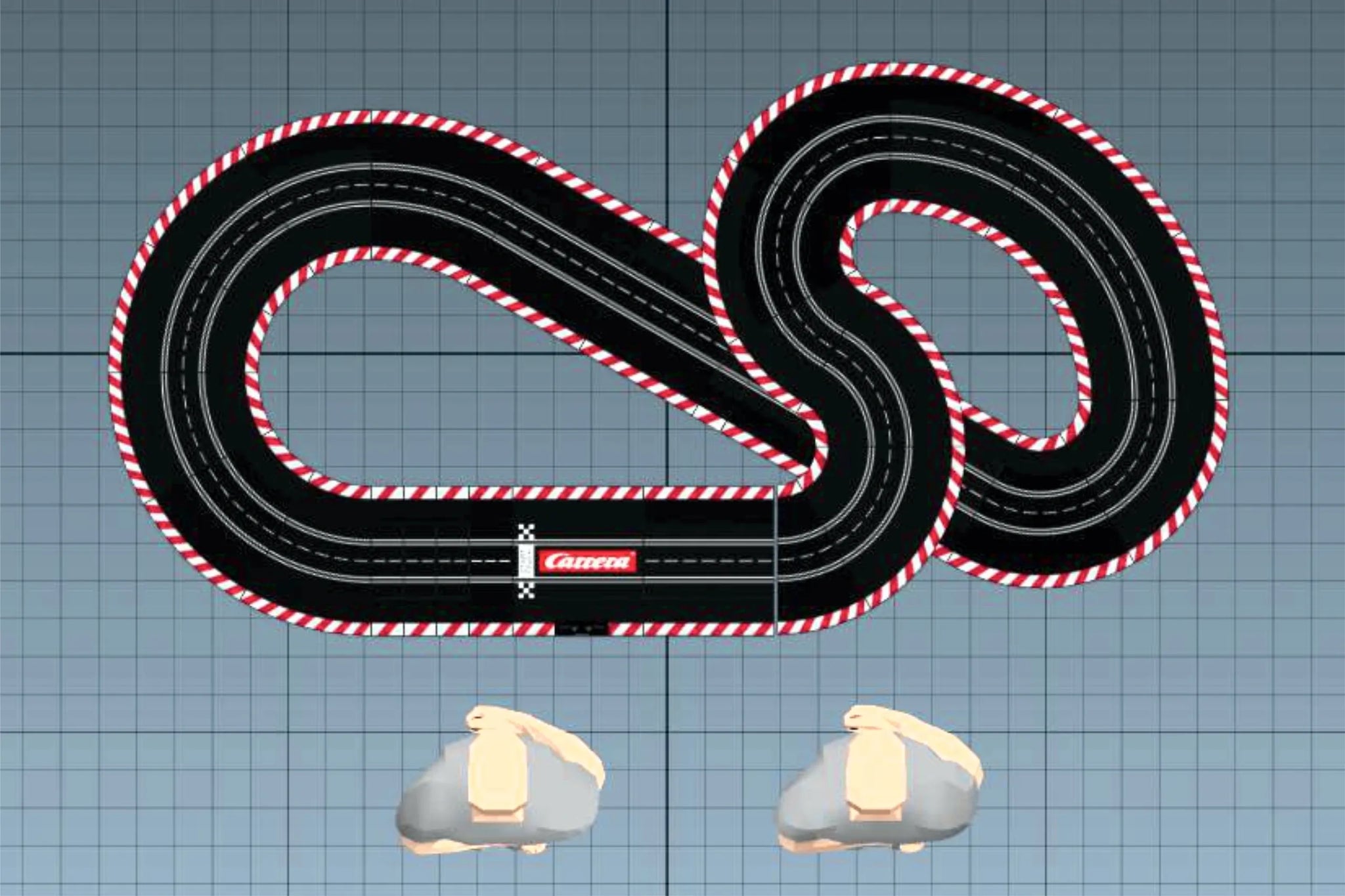 Cactus Analog Raceway a Super 1/32 or 1/24 slot car track for 5' x 10 table