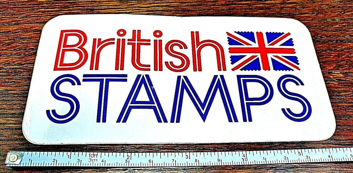 Decals – Vintage British Stamps Race Sponsor Sticker 3" x 5.5"