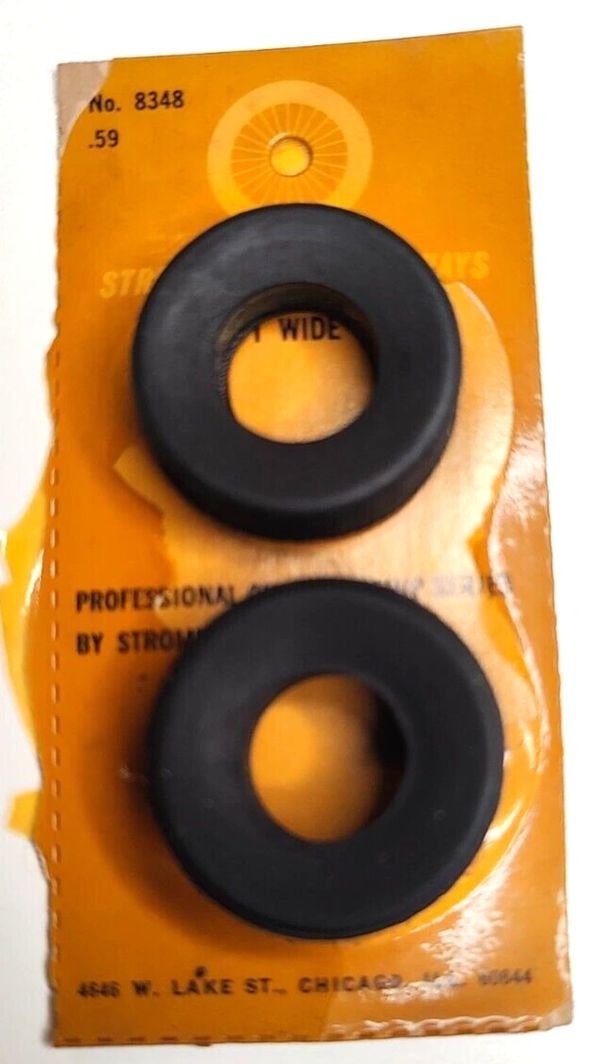 Tires, Vintage Strombecker #8348 Soft Wide Slick 1" & 1/4" X 7/16" fit 3/4" rims