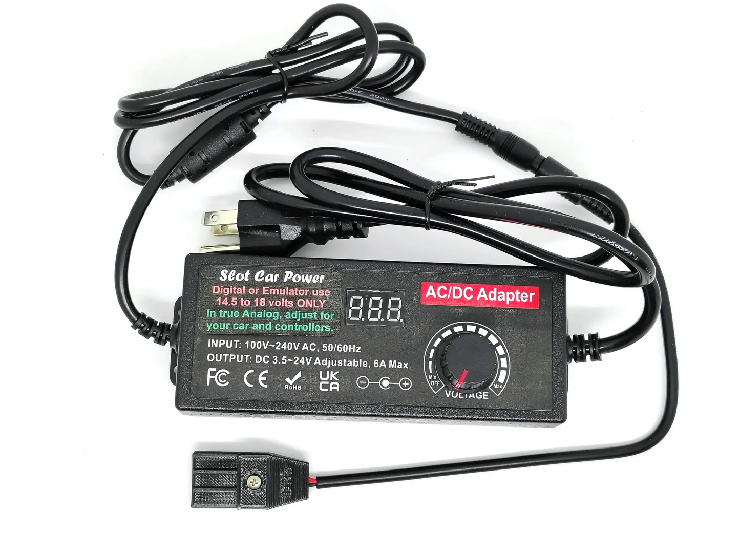 6 Ampere variable slot car power supply with Carrea digital plug