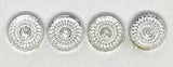 Wheel inserts 1/32 chrome .4" diameter. Set of four.