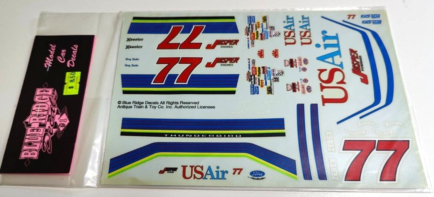 1/24 scale waterslide decals #77 Greg Sacks US Air Thunderbird