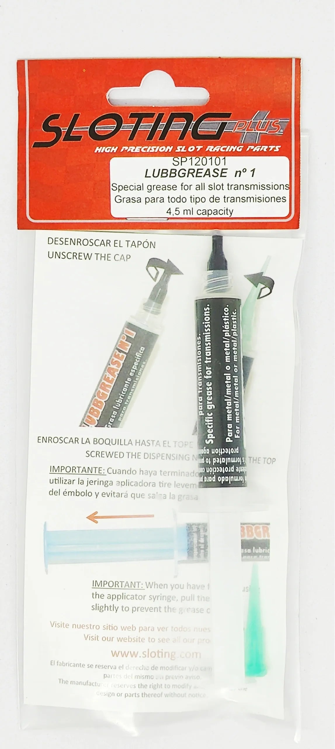 Sloting Plus PTFE (Teflon) Grease for Axle Gears & Pinions