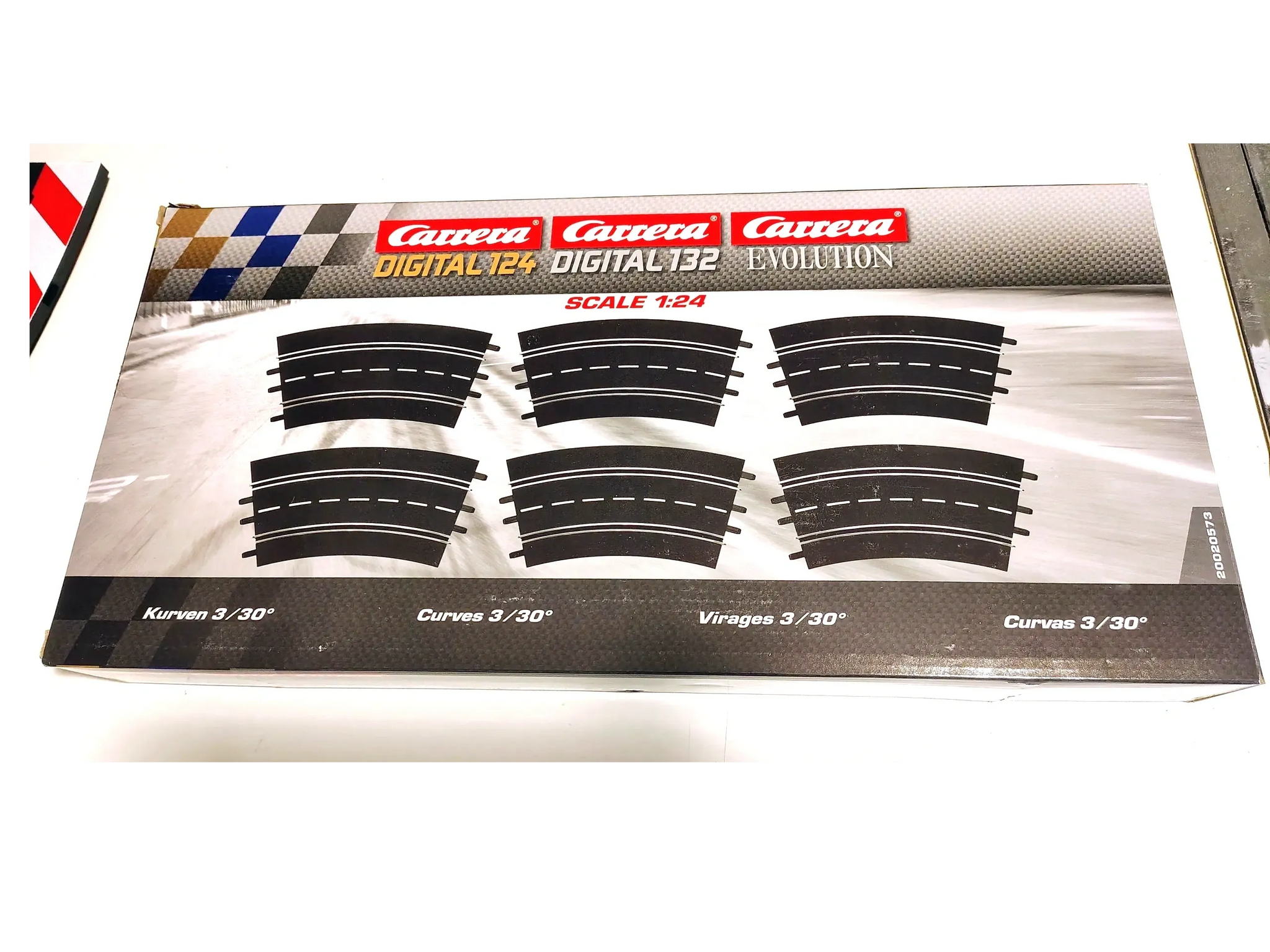 Carrera 20573 Curve 3/30°, FOUR Pieces only - Digital 124/132 & Analog