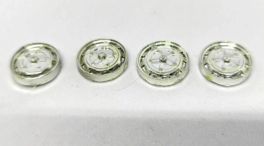 Wheel Inserts, 1/24 Chrome wheel inserts .525" diameter. Set of four.