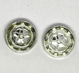 Wheel Inserts, 1/24 Chrome wheel inserts .525" diameter. Set of four.