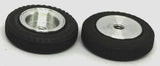 Wheels, vintage. 21mm dia. x 5.75mm wide. 13/16" X 3/16" 5-40 threaded axle.
