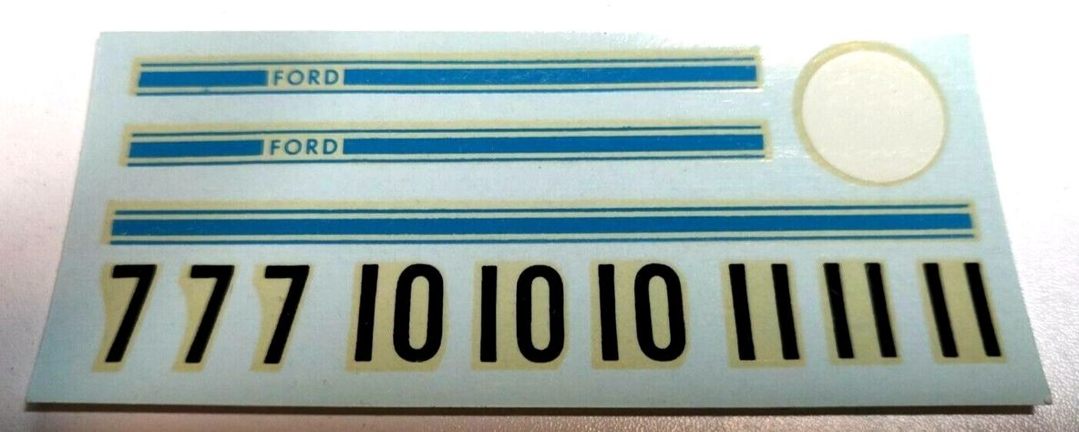 Decals – Strombecker vintage decal sheet for 1/32 scale Ford GT