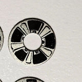 Wheel inserts, Vintage 5 Spoke aluminum.0475"OD.175"ID 4-Pack