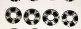 Wheel inserts, Vintage 5 Spoke aluminum.0475"OD.175"ID 4-Pack