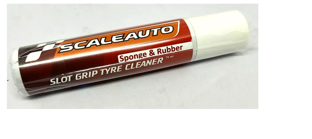 Tire cleaner and traction treatment for Sponge and Rubber. Supergrip by Scaleauto