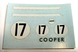 Decals 1/32 Cooper Strombecker Vintage Waterslide Slot Car NOS