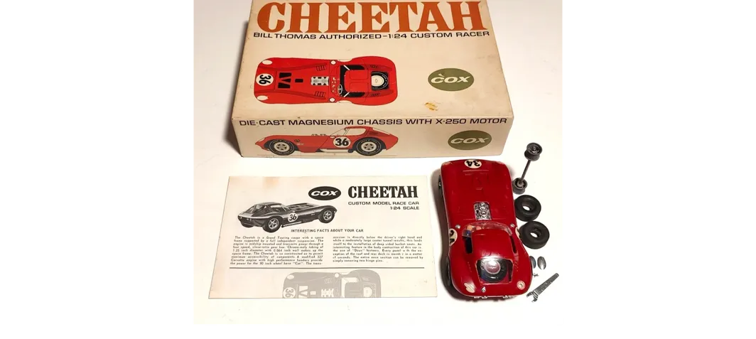 Vintage Cox Cheetah 1/24 scale slot car