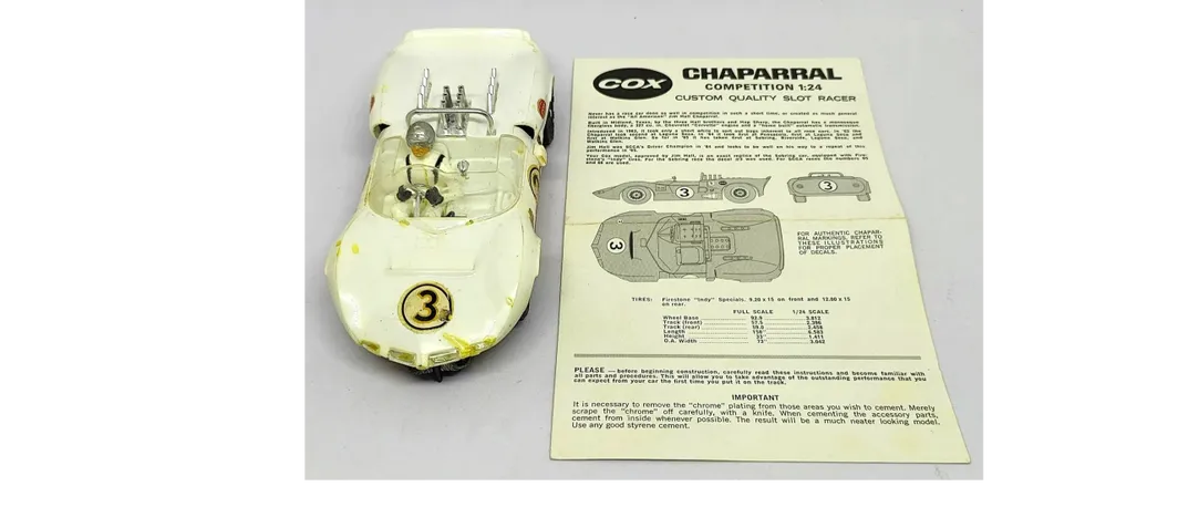 Vintage Cox Chaparral 1/24 Scale Slot Car