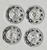 Strombecker 1/32 Jaguar wheel inserts .4" diameter. Set of four.