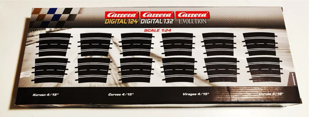 Carrera 20578 Curve 4/15°, SEVEN Pieces - Digital 124/132 & Analog