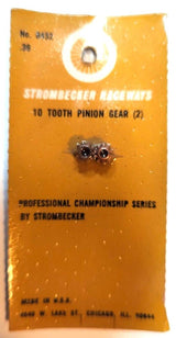 Strombecker Pinion Gear 10 tooth for 3/32" 0.0925" shaft. No. 8432 - 1 pair