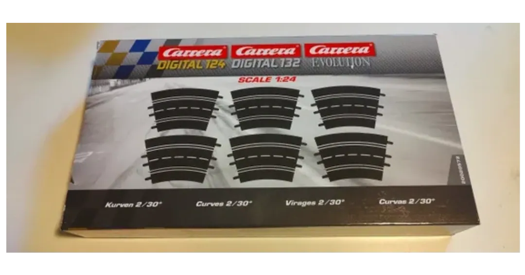 Carrera 20572 Curve 2/30°, New in Box 6 Pieces - Digital & Analog 124/132