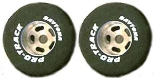 Pro-Track Daytona Stock Car Rear Tires - NATURAL (Fish) RUBBER - 1" Diameter 1/8" Axle 0.800" Wide