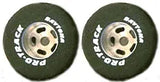 Pro-Track Daytona Stock Car Rear Tires - NATURAL (Fish) RUBBER - 1" Diameter 1/8" Axle 0.800" Wide
