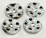Wheel Inserts, Strombecker 1/32 wheel inserts .4" diameter. Set of four.