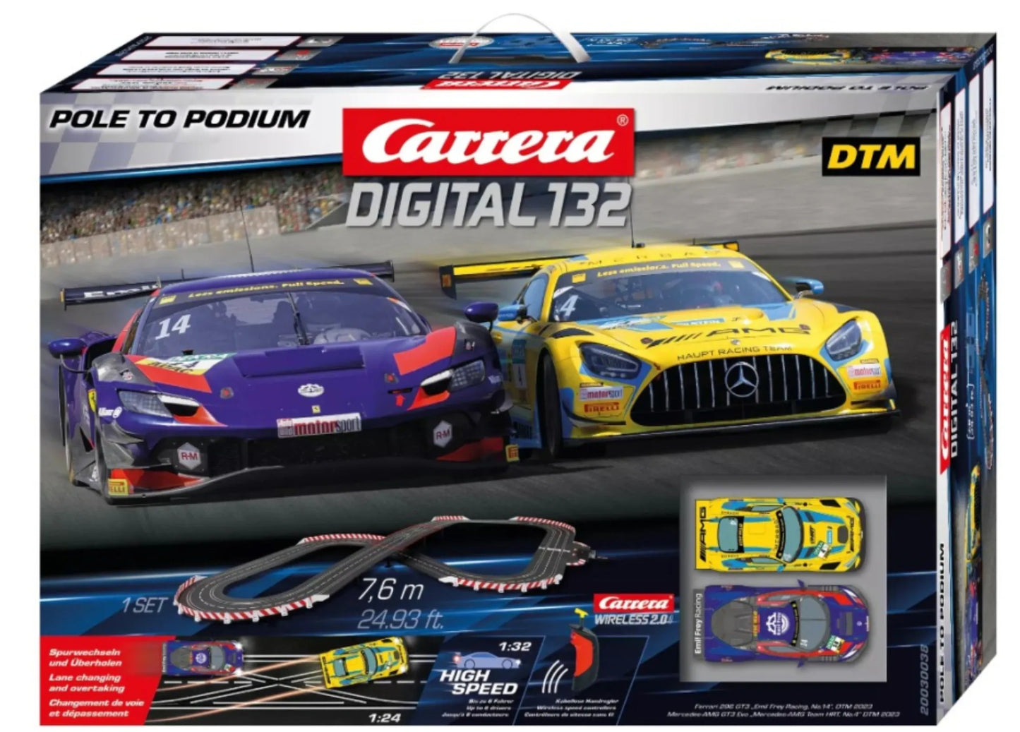 Carrera 30038 Pole to Podium, race set w/Lights and Wireless, Digital 132