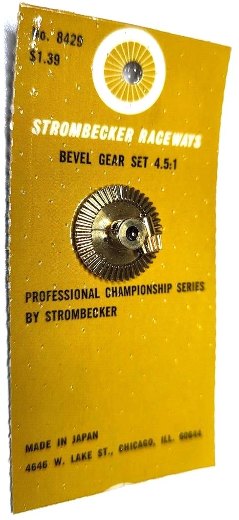 Gears, Strombecker #8429 Gear set tooth 3/32" 0.092" Pinion 1/8" Crown 4.5 / 1 ratio