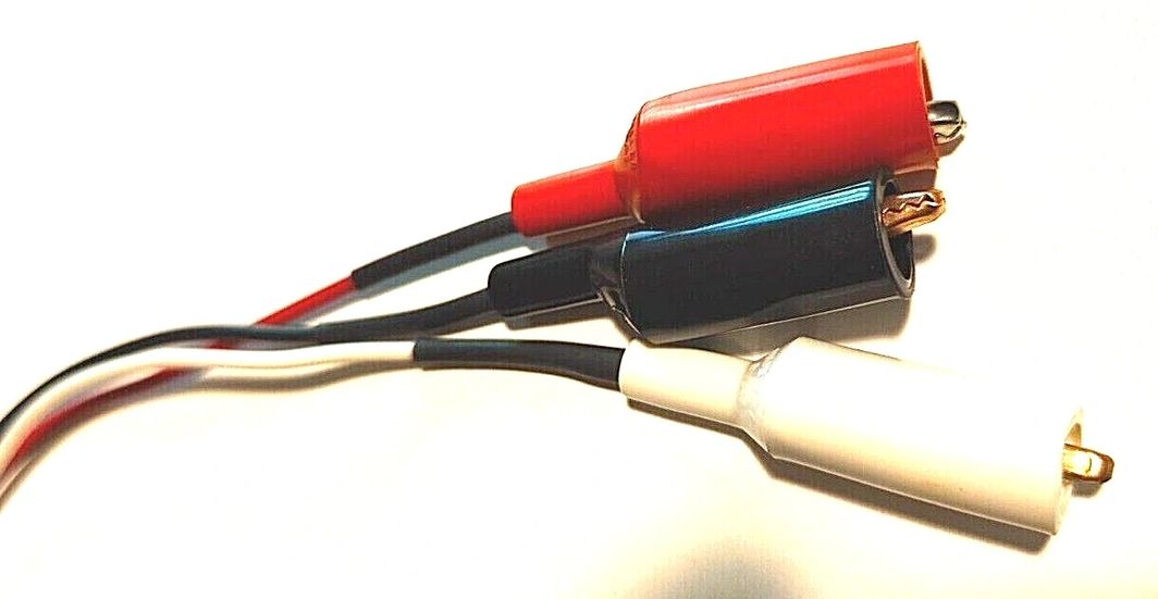 Slot car controller adapter 1/4" stereo Jack to alligator clips