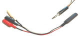 Slot car controller adapter 1/4" stereo Jack to alligator clips