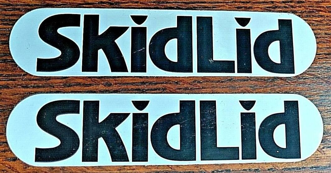 SkidLid stickers, 1.25 x 5.75" Highest quality print, not a reproduction. 2 ea
