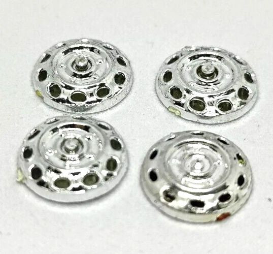 Strombecker 1/32 Jaguar wheel inserts .4" diameter.  Set of four.