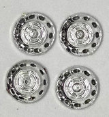 Strombecker 1/32 Jaguar wheel inserts .4" diameter.  Set of four.