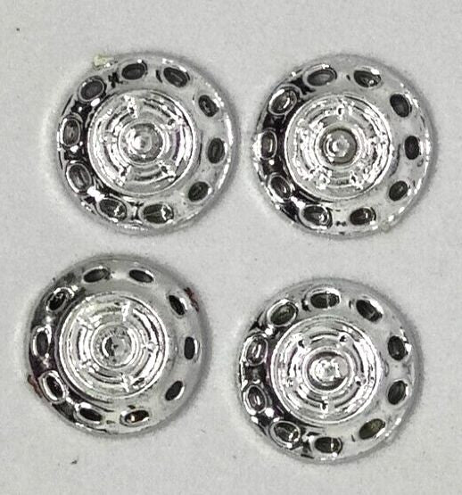 Strombecker 1/32 Jaguar wheel inserts .4" diameter.  Set of four.