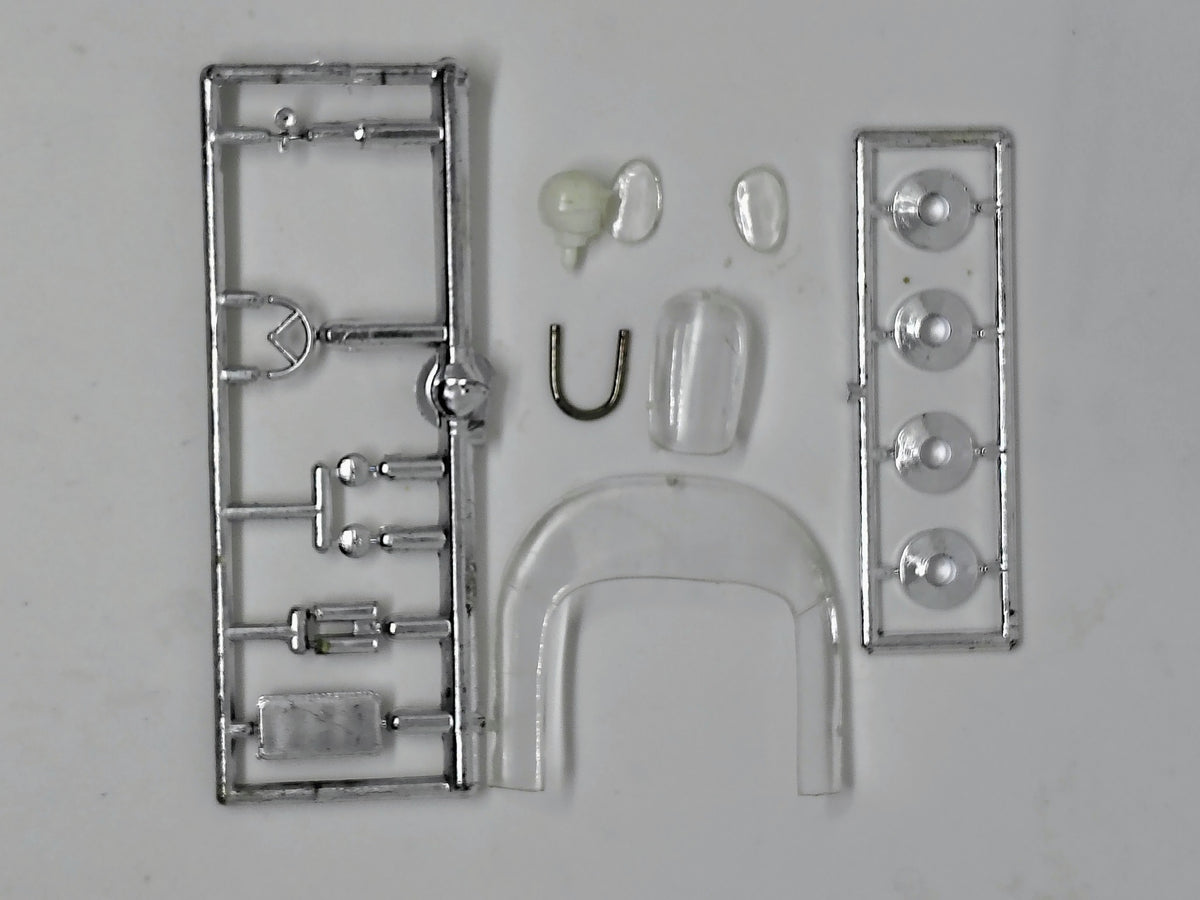 Strombecker Lotus 30 original chrome detail parts and clear windshield