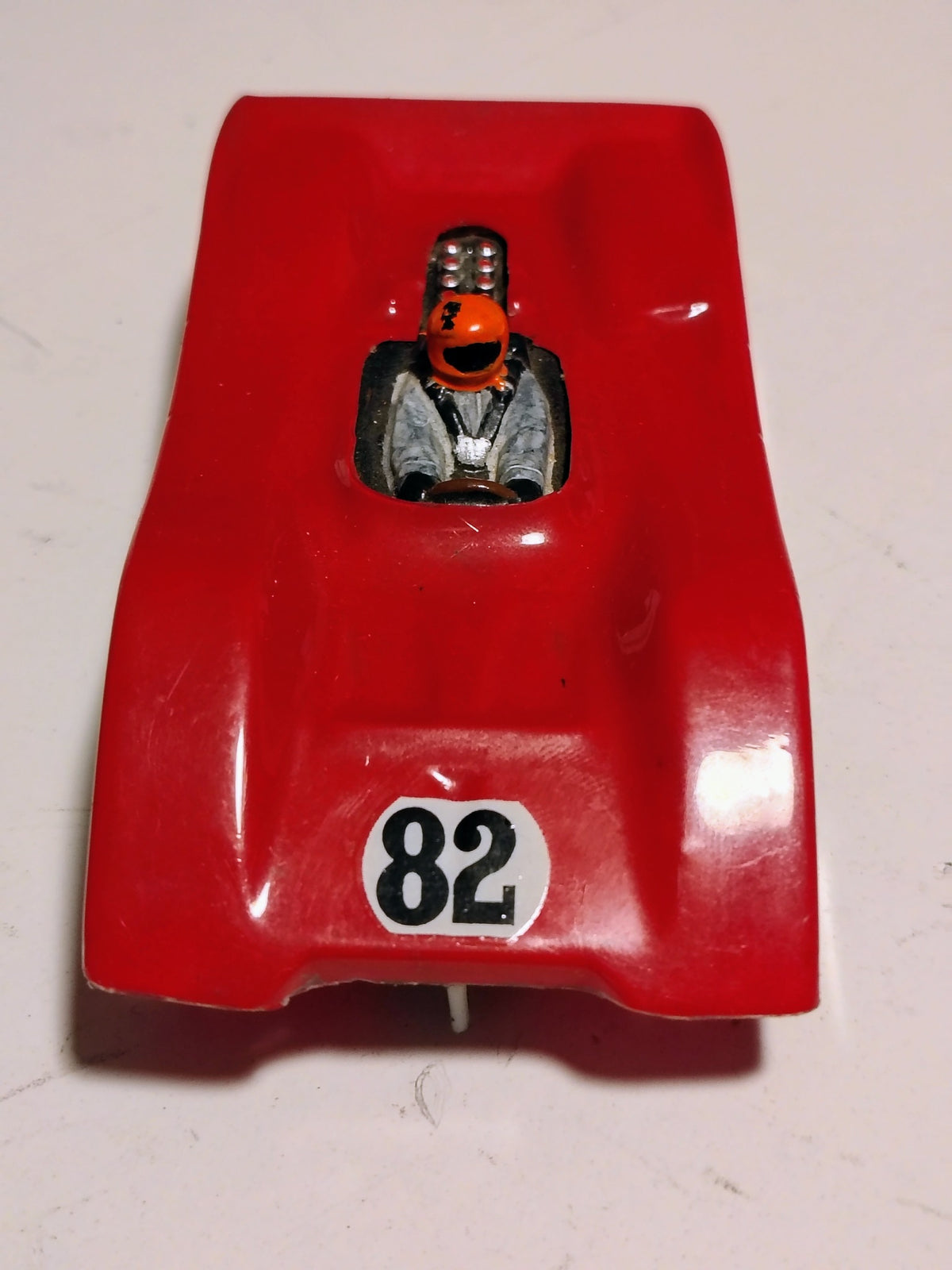 Overhead view red number 82 Ti-22 open-cockpit body