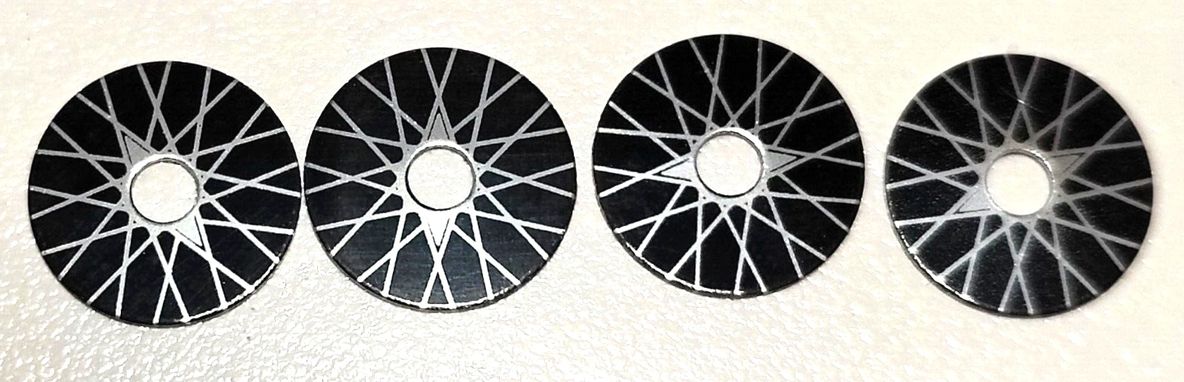 Wheel inserts, vintage VIP aluminum Spoke 1/2" OD.1/8"ID 4-Pack