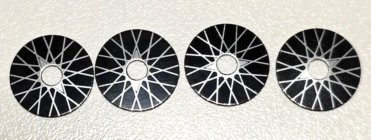 Wheel inserts, vintage VIP aluminum Spoke 1/2" OD.1/8"ID 4-Pack