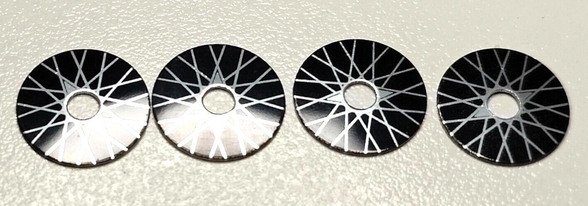 Wheel inserts, vintage VIP aluminum Spoke 1/2" OD.1/8"ID 4-Pack